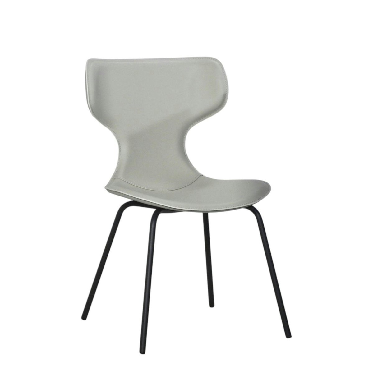 Chaise beige avec dossier en T, revêtement nettoyable (lot de 2) LOMBARDIE beige, PIER IMPORT