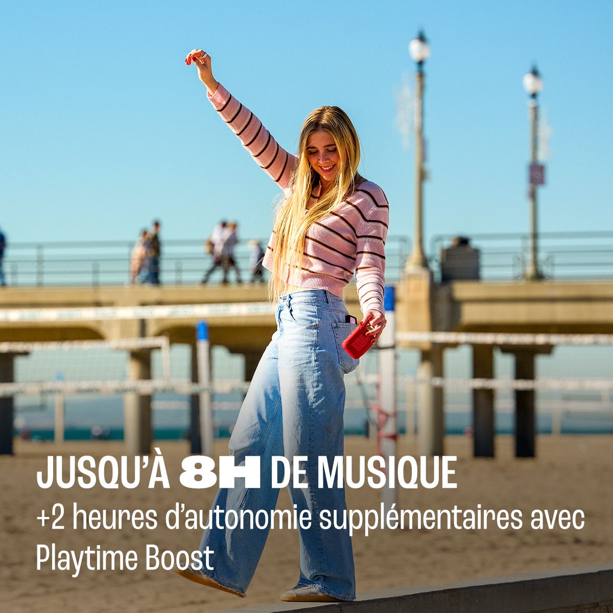 Enceinte portable GO 5 Rose couleur unique, JBL