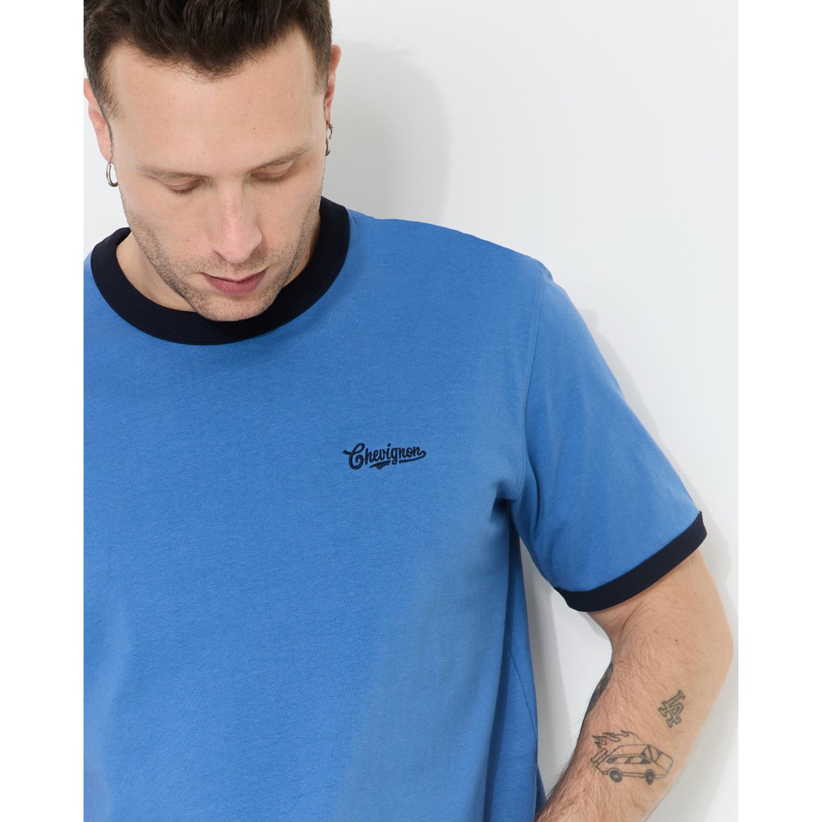 T-Shirt en coton DIXIT bleu, CHEVIGNON