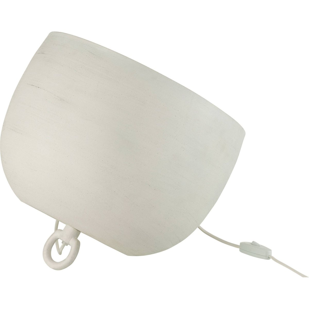 Lampe de chevet ronde en métal blanc mat épuré, RECOLLECTION