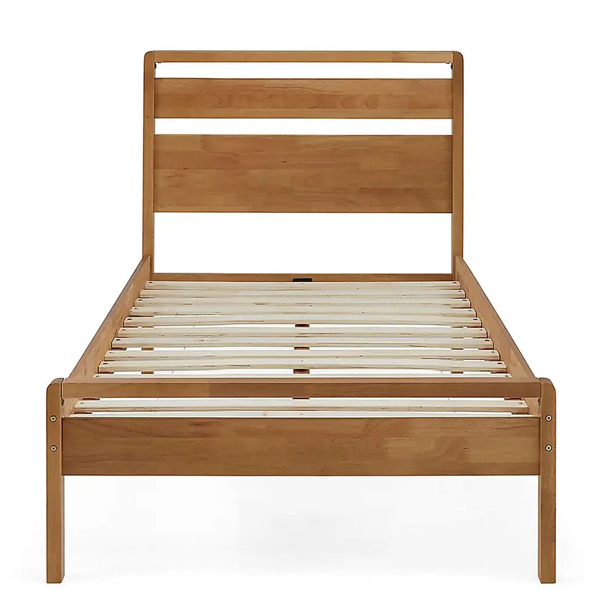 Skandi Mid Century Solid Wood Bed natural oak, SO'HOME