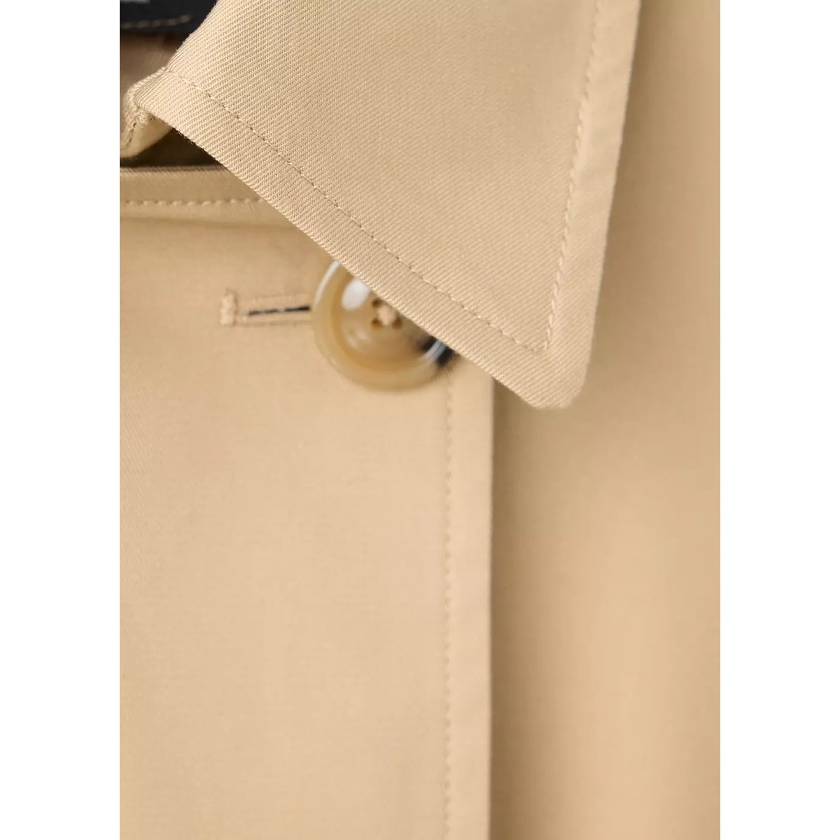 Trench long ceinture beige, MANGO