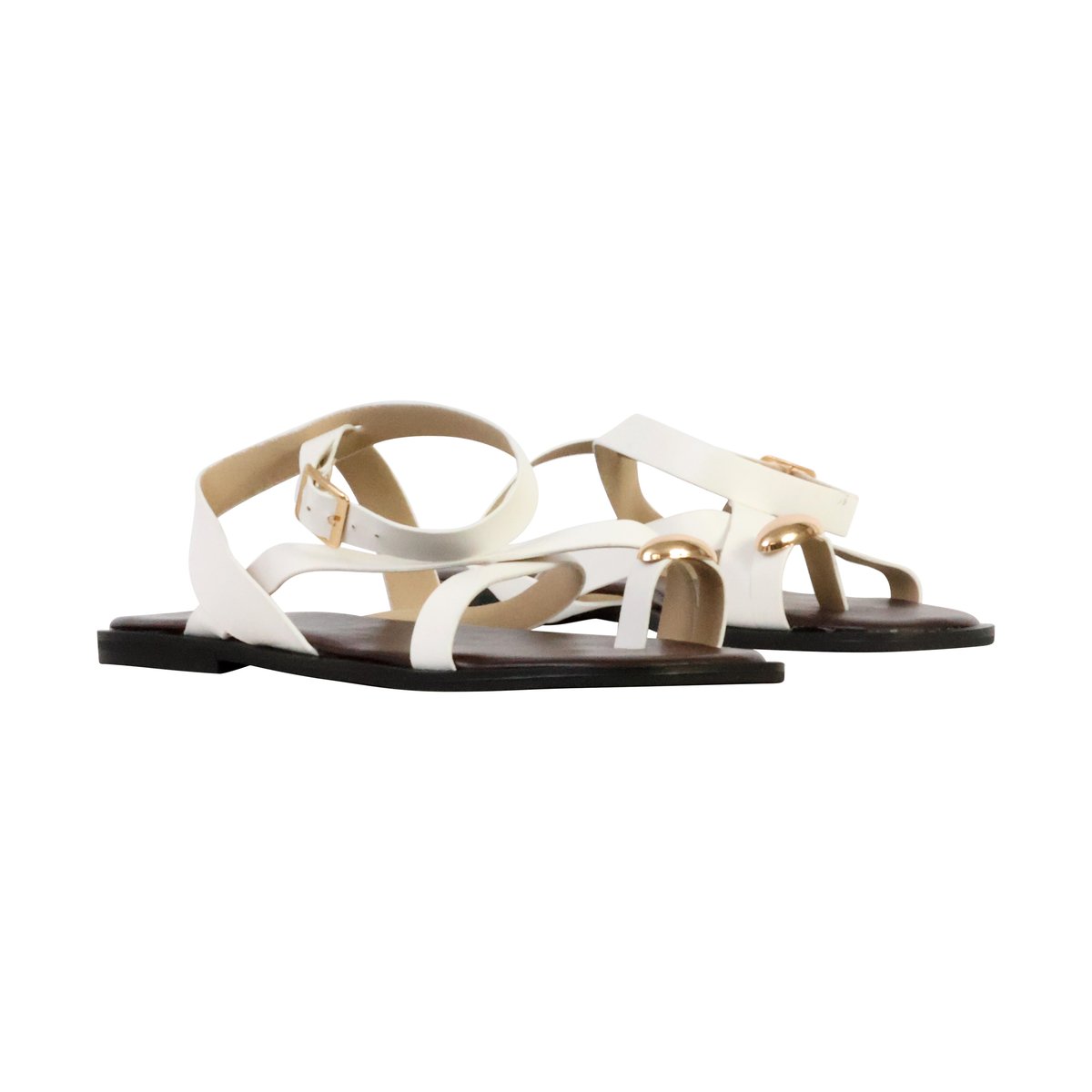 Sandales à Bride blanc, ENZA NUCCI