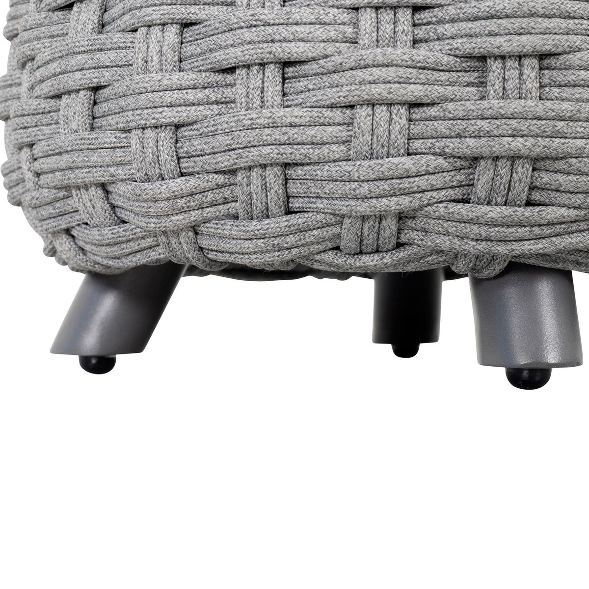 Pouf de jardin tressé OBBAE gris graphite, HESPERIDE