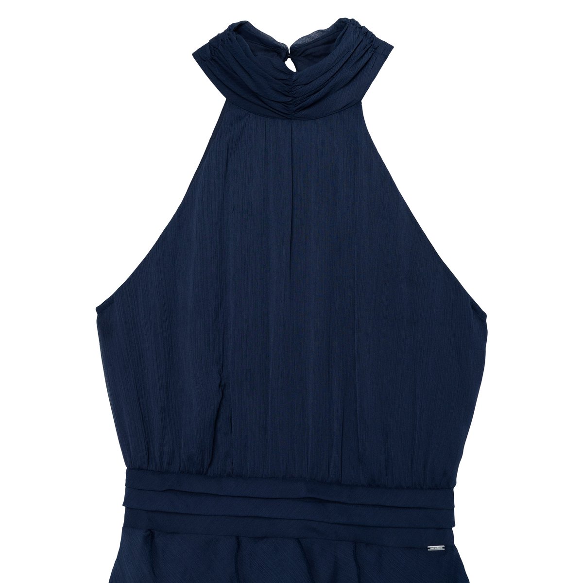 Robe longue vaporeuse à volants violet aubergine, IKKS
