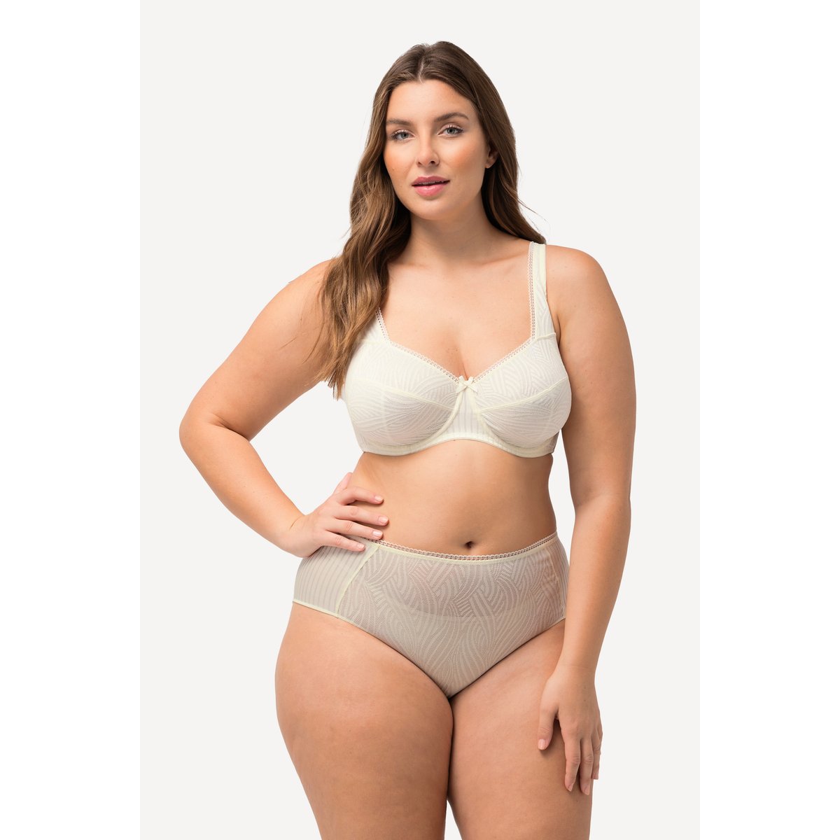 Culotte midi, jersey bord-côte vanille, ULLA POPKEN
