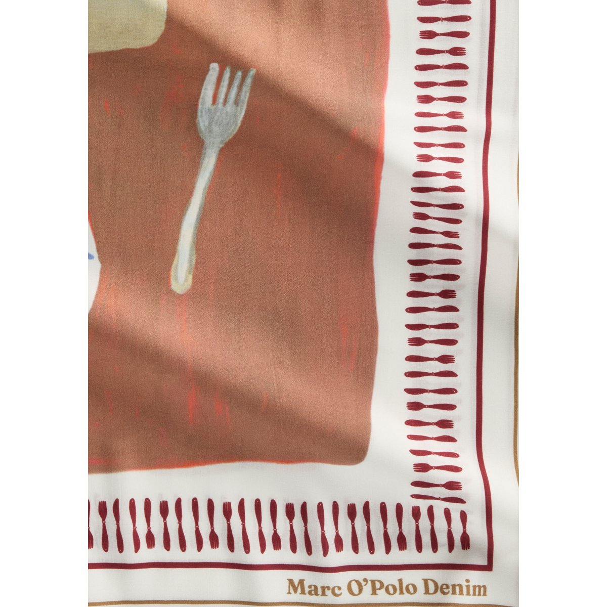 Foulard à motifs en sergé de viscose cognac, MARC O’POLO DENIM