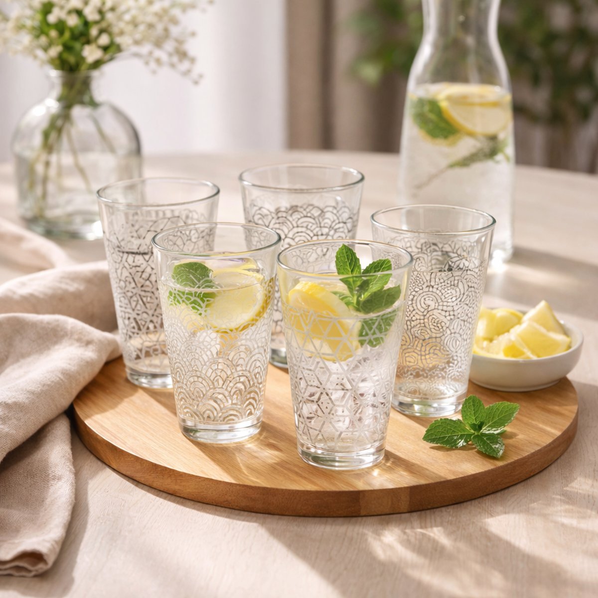 Lot de 6 verres, SLOW transparent, ARTIME