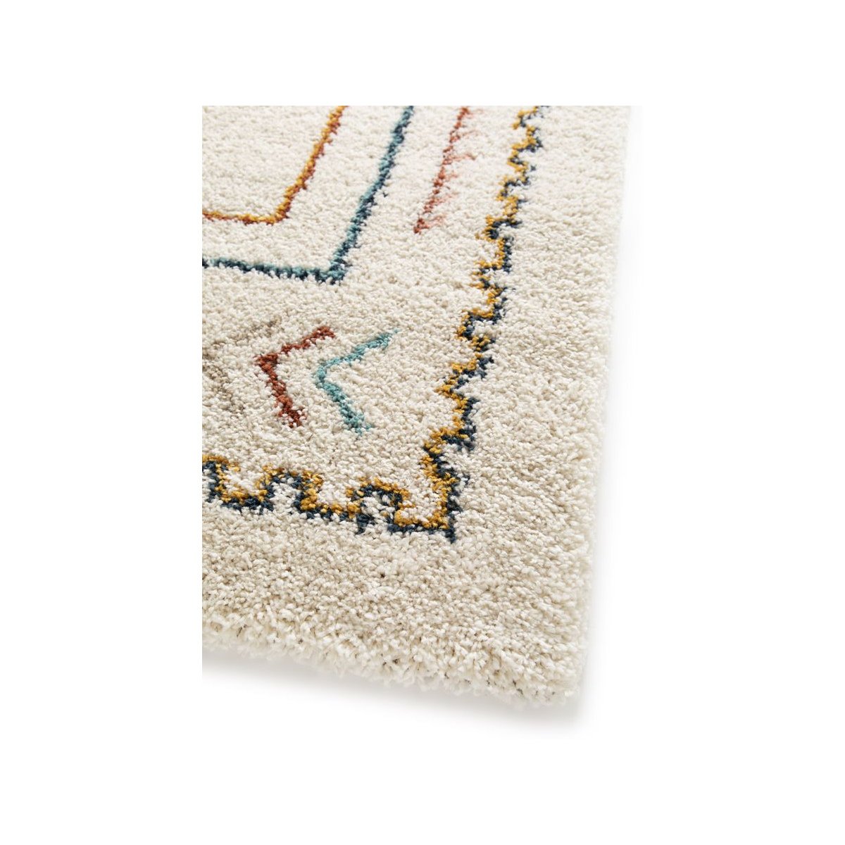 Tapis poils longs style , MIRA multicolore, BOBOCHIC