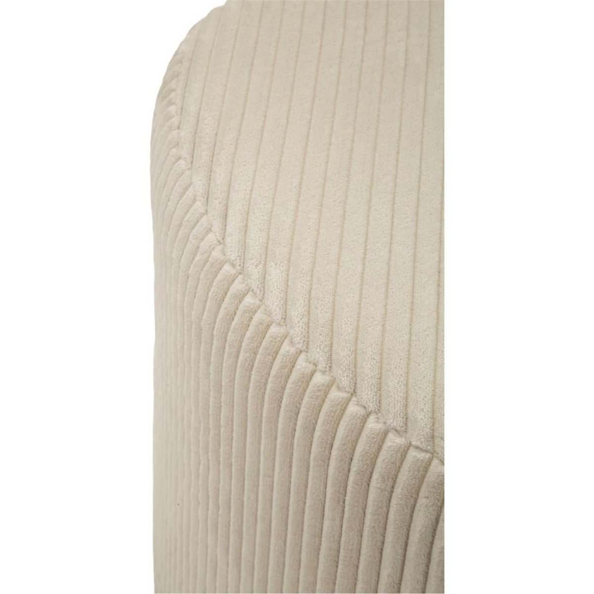 Pouf cœur en tissu côtelé MODERN blanc crème, RECOLLECTION