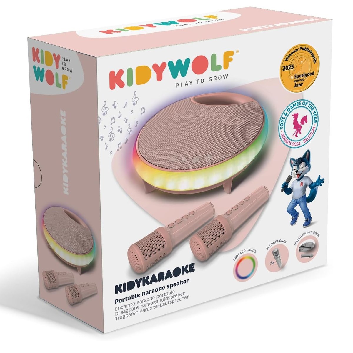 Kidykaraoké Enceinte karaoké bleu, KIDYWOLF