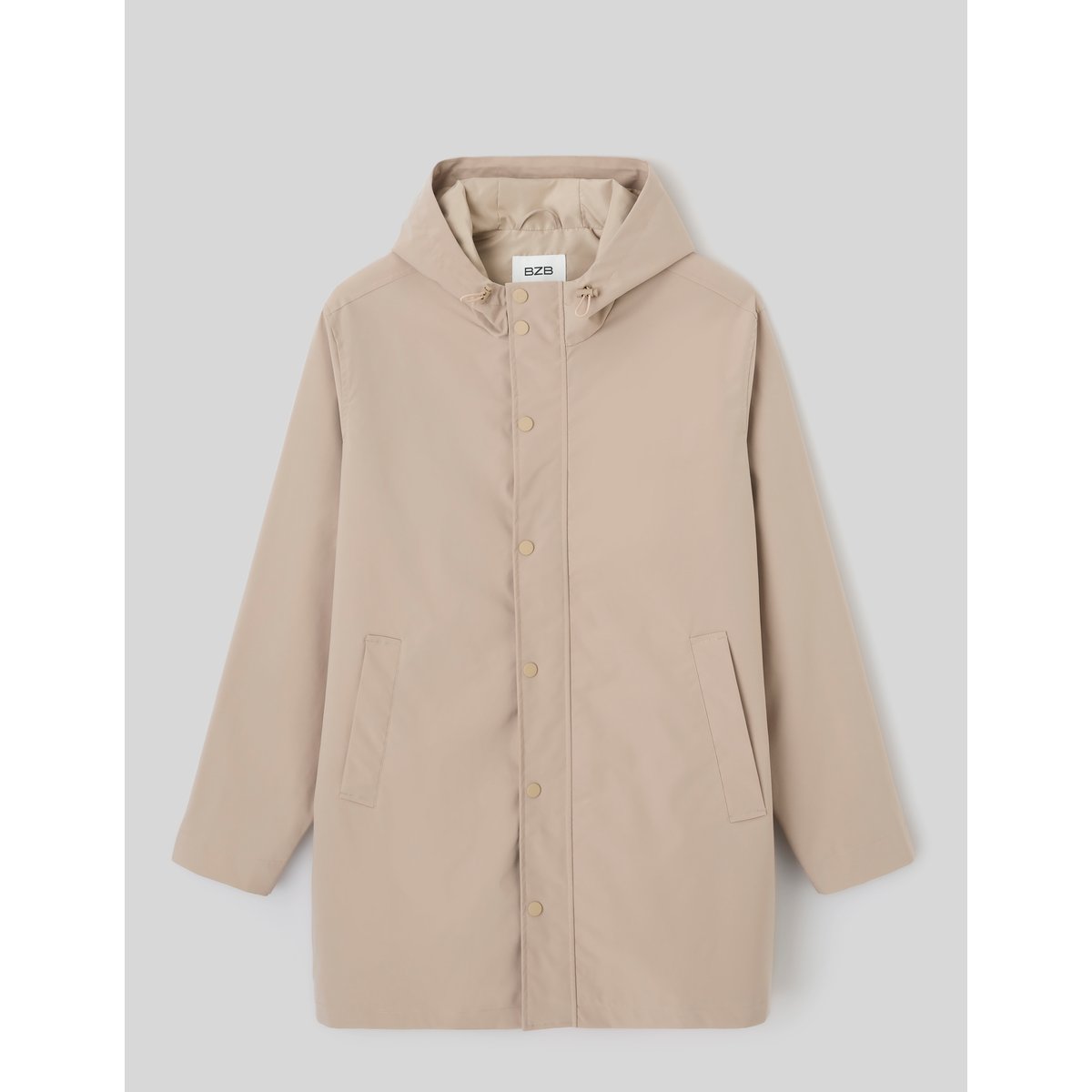 Parka légère à capuche marron, BZB
