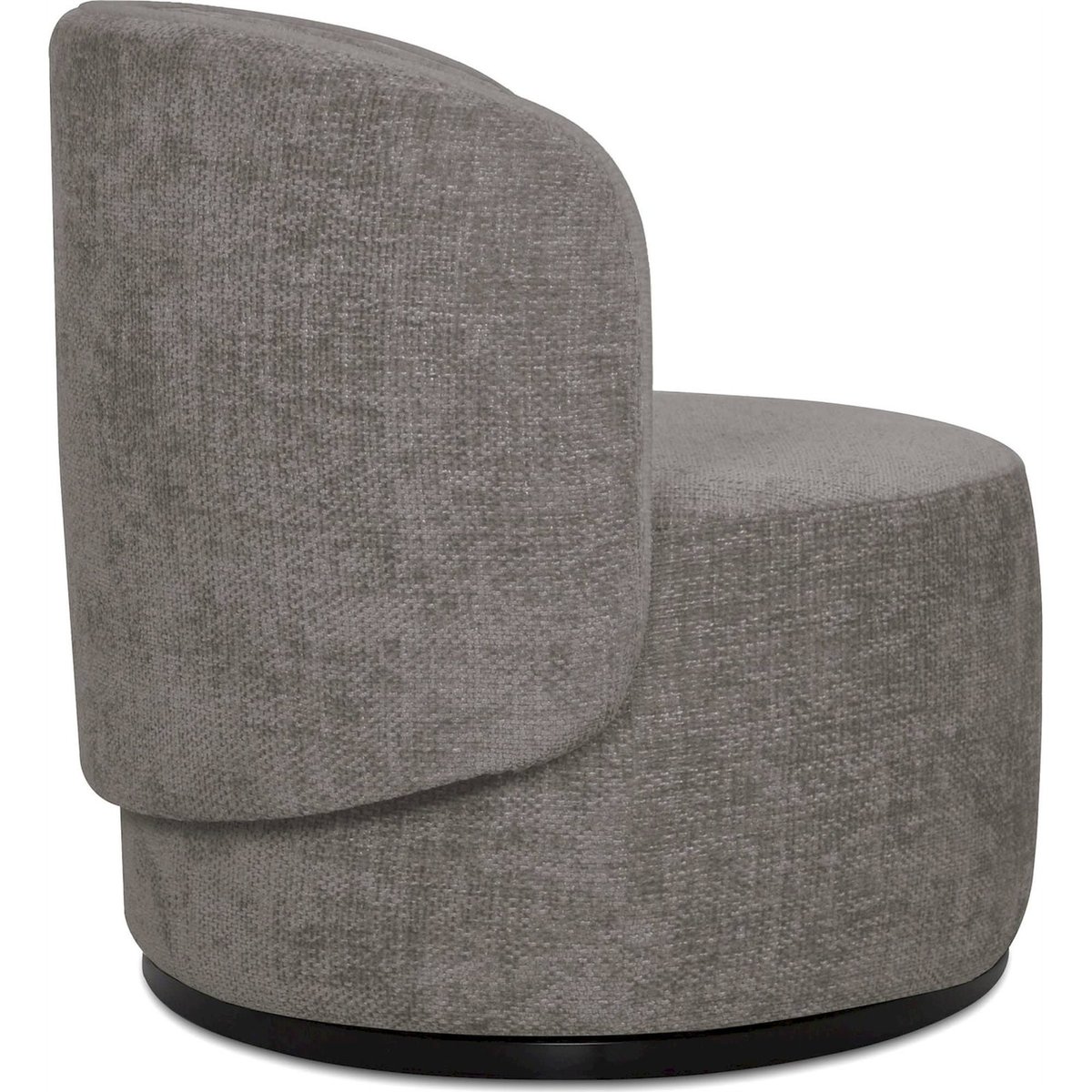 Fauteuil pivotant arrondi collection ZAMBINI beige chenille, RECOLLECTION