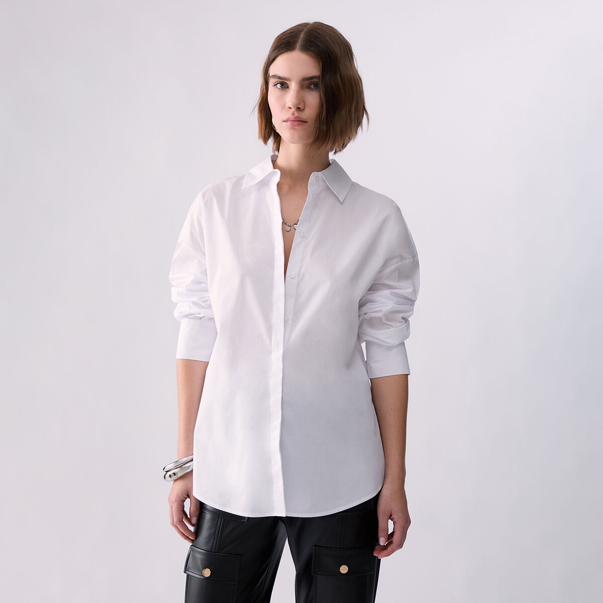 Chemise avec Fente Arrière blanc optique, LIU JO