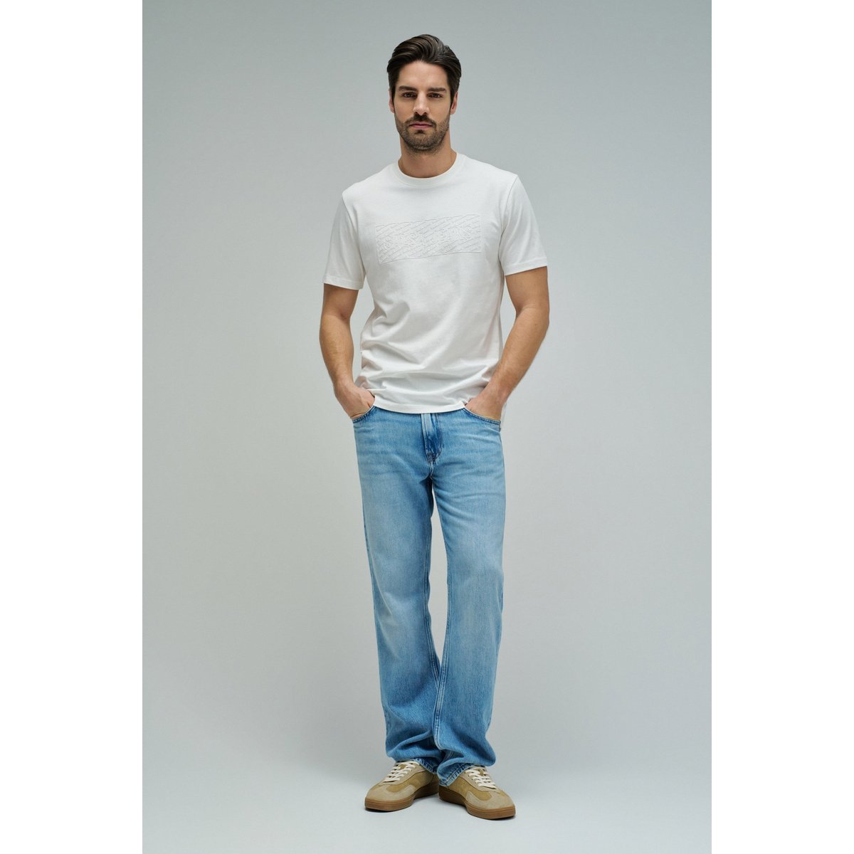 T-SHIRT AVEC BRANDING blanc, SALSA JEANS