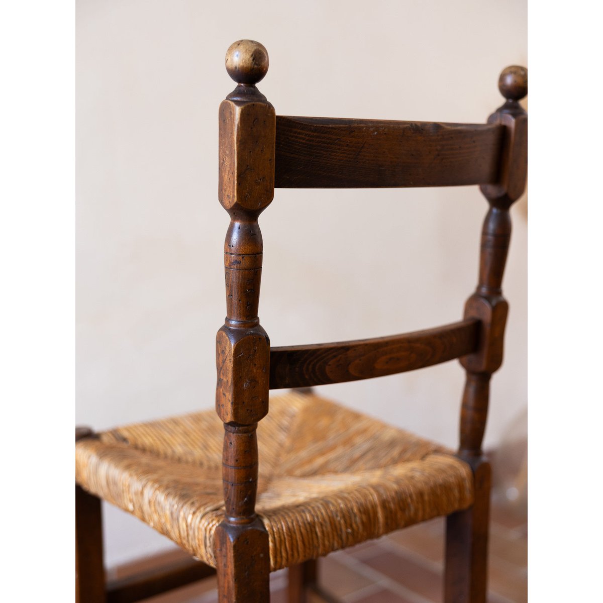 Lot de 6 chaises style campagne Claude N°1580 - Bon état beige, DEBONGOUT