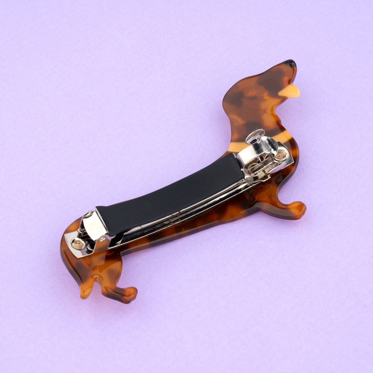 French barrette TECKEL marron, COUCOU SUZETTE