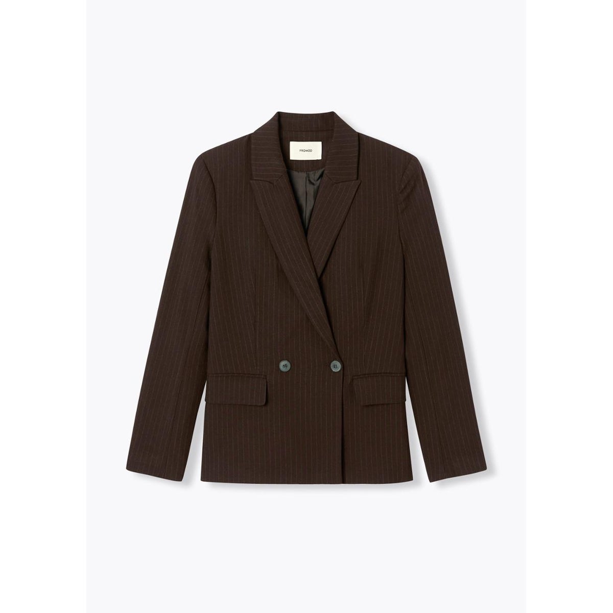 Veste de tailleur rayée marron, PROMOD