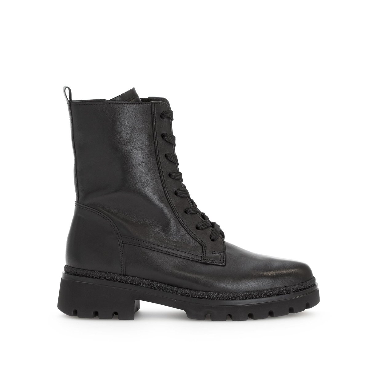 Bottines en cuir lisse à talon décroché noir lisse, GABOR