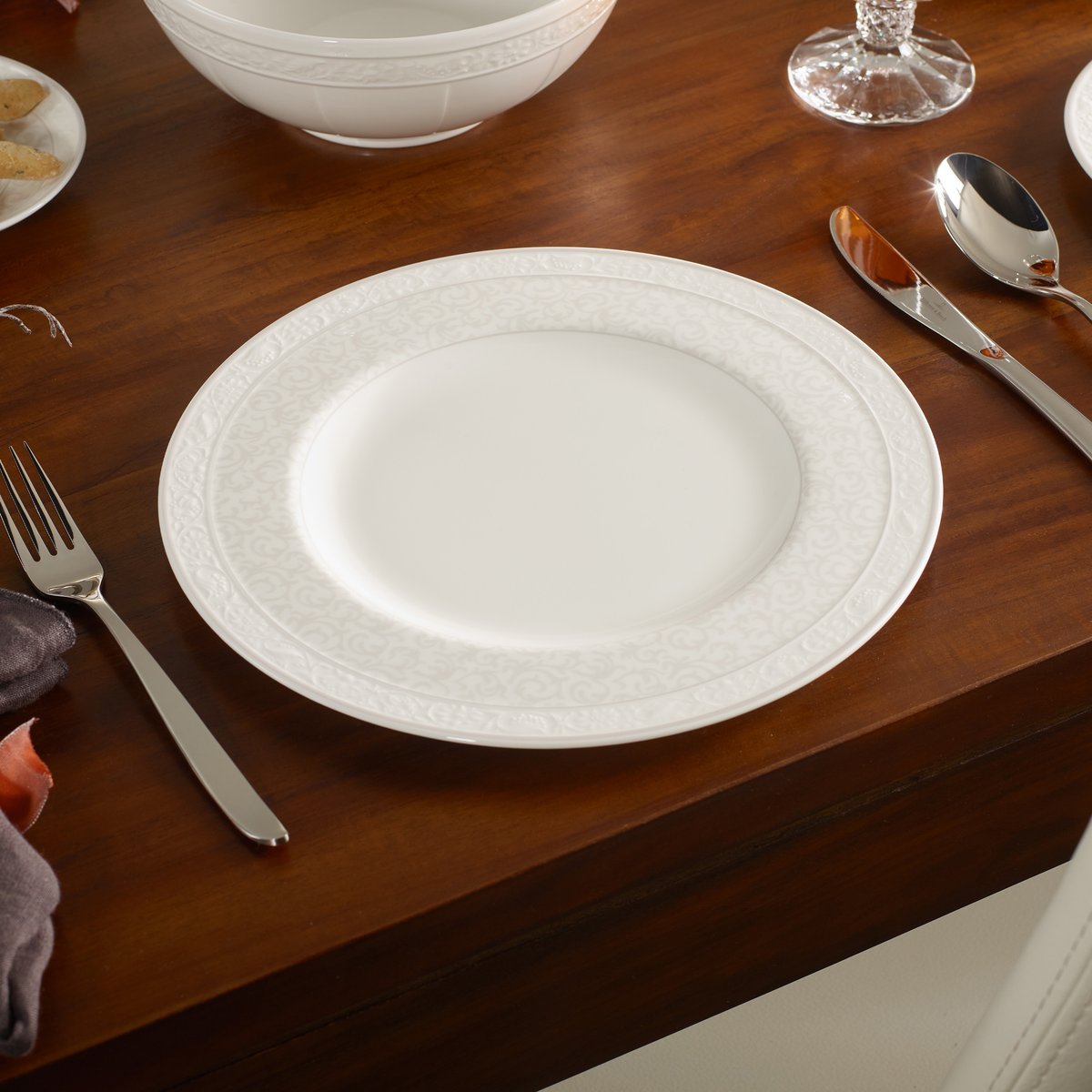 Assiette Plate GRAY PEARL couleur unique, VILLEROY & BOCH SIGNATURE