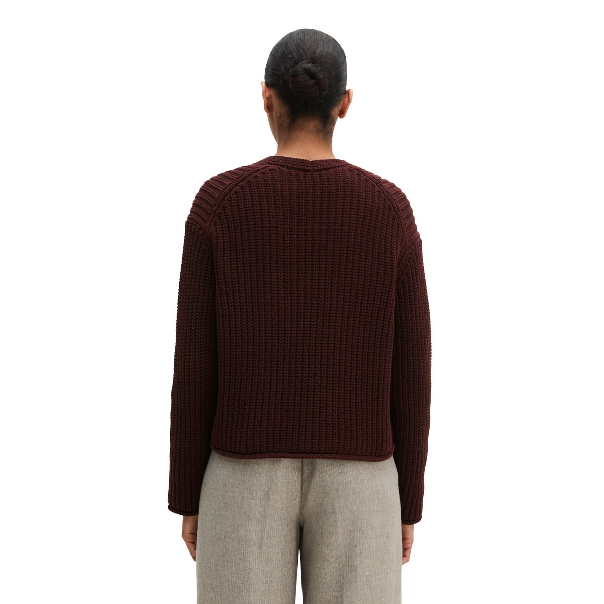 Pull en vrac en mélange de coton organique rouge, MARC O'POLO