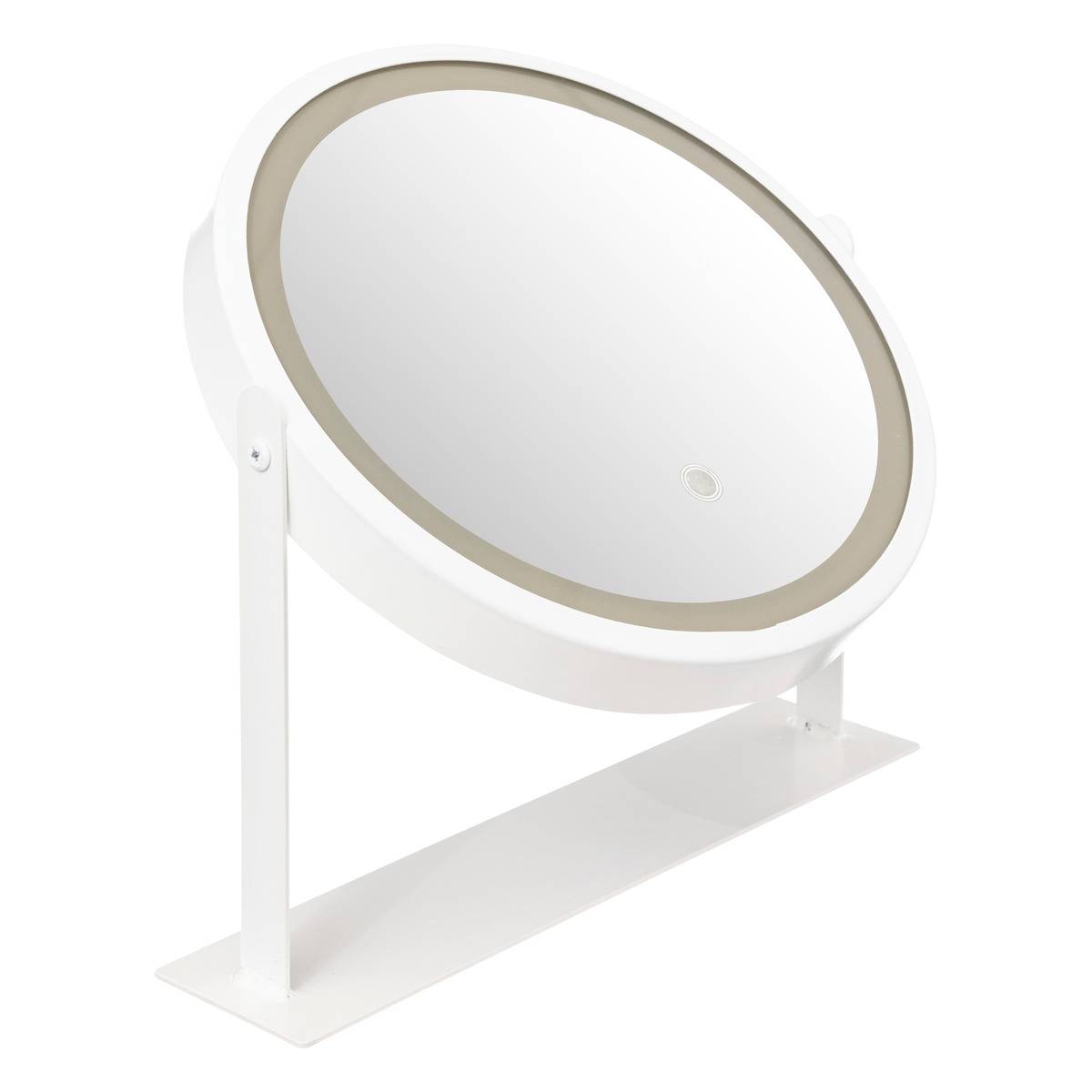 Miroir rond pivotant LED blanc, 5FIVE SIMPLY SMART