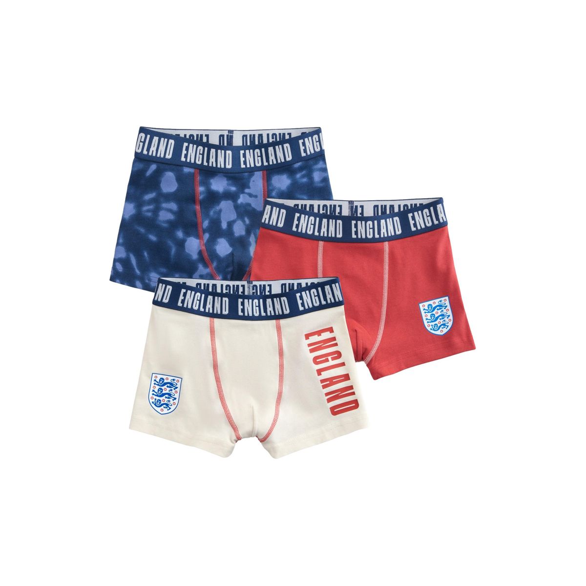 Boxer england fa, lot de 3 rouge/blanc/bleu marine, NEXT