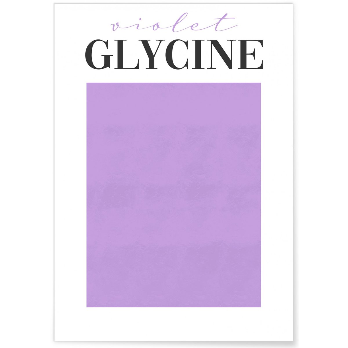 Affiche Violet Glycine blanc, L'AFFICHERIE