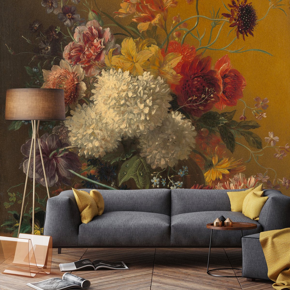 Papier peint panoramique Eléonore Tableau de maître couleurs d'automne, ART FOR THE HOME