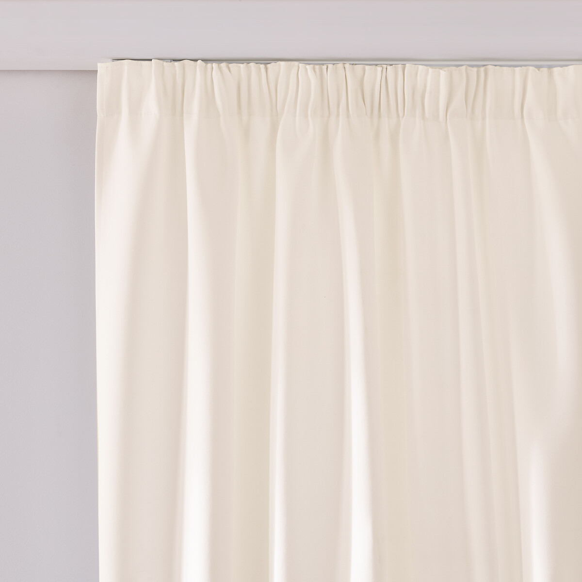 Cortina opaca, con cinta con fruncido y ondas, VODA crudo, LA REDOUTE INTERIEURS