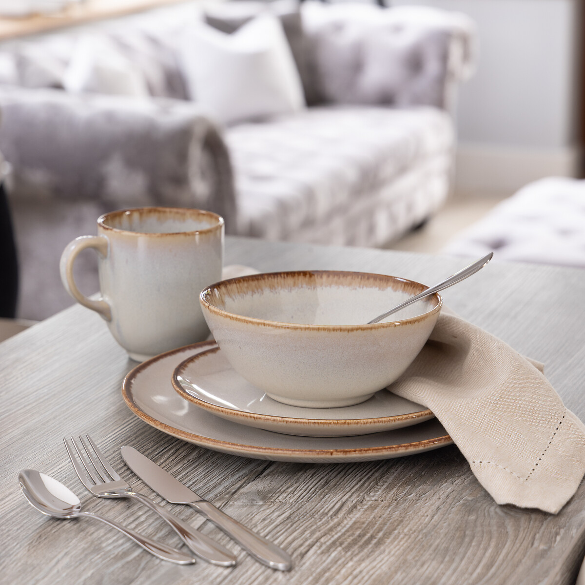 Set Of 4 Reactive Glaze Mugs cream, MASON CASH
