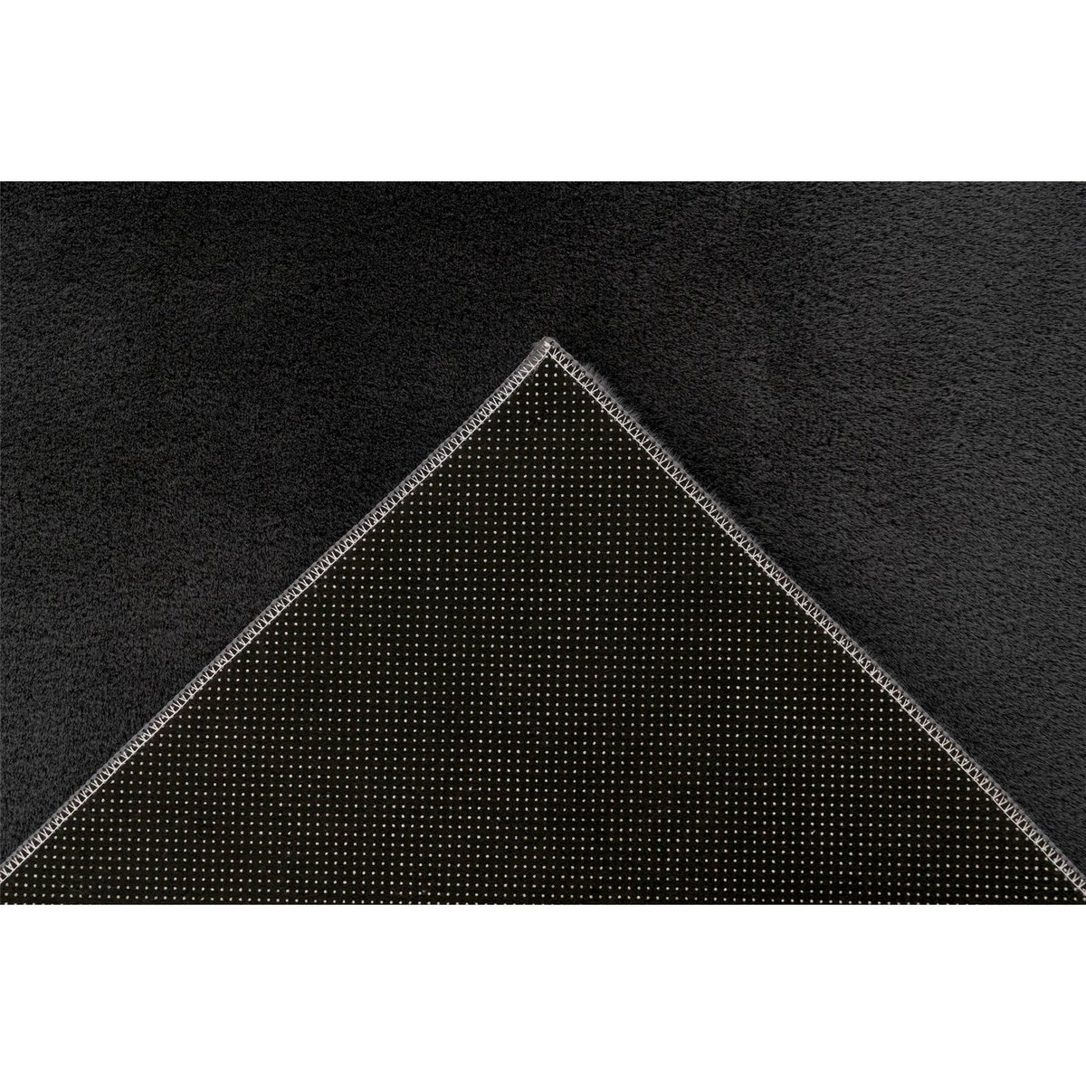 Tapis shaggy à poils doux style moderne uni gris anthracite graphit uni, ARTE ESPINA