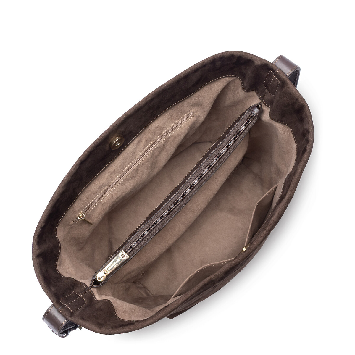 Sac besace en cuir, SUEDE L marron, LANCASTER
