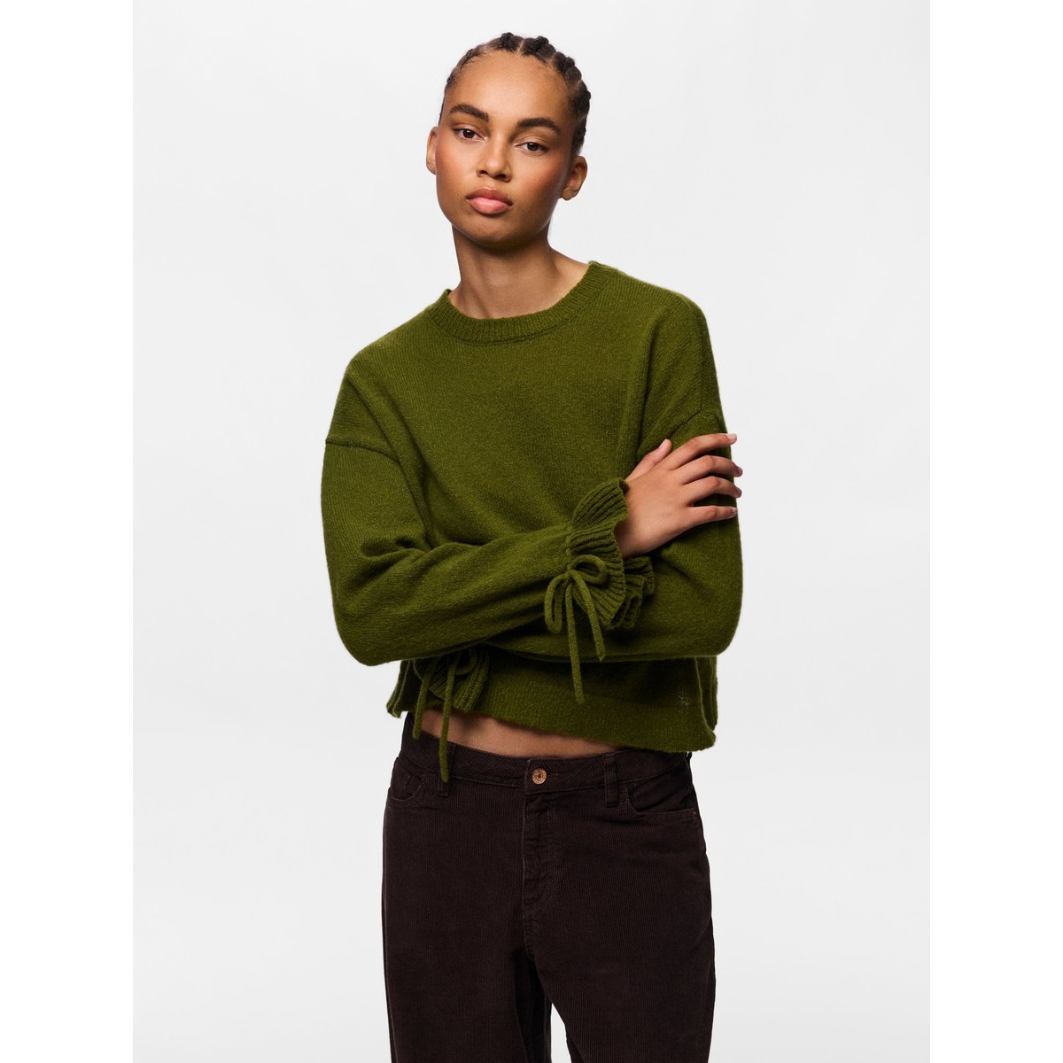 Cardigan En Maille jaune - sphagnum, PIECES