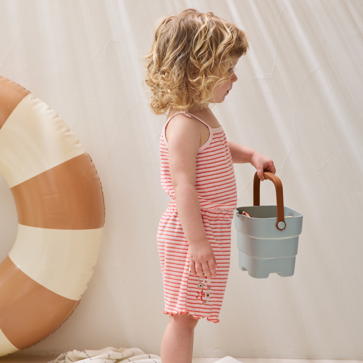 Combishort bébé en éponge Saona rose, PETIT BEGUIN