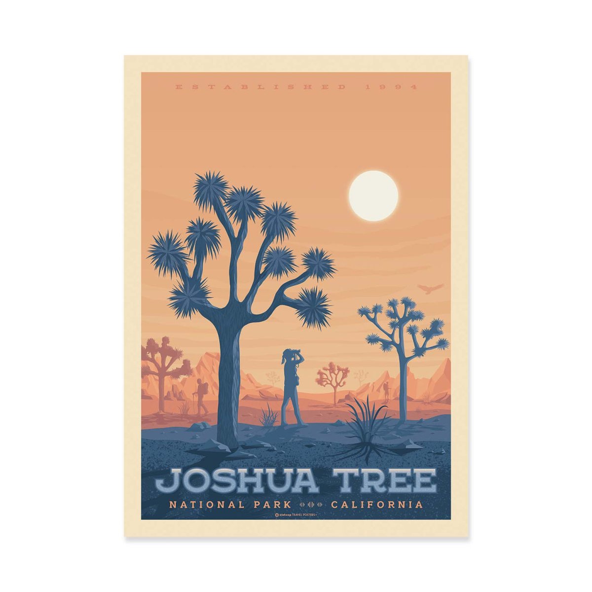 Affiche d'art - Joshua tree - Olahoop Travel Posters couleur unique, WALL EDITIONS