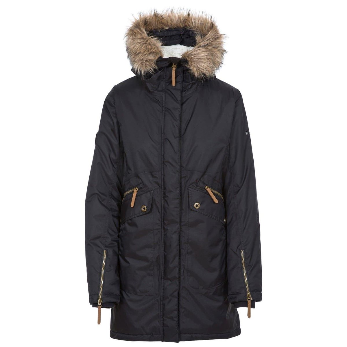 Parka imperméable à capuche ETERNALLY noir, TRESPASS