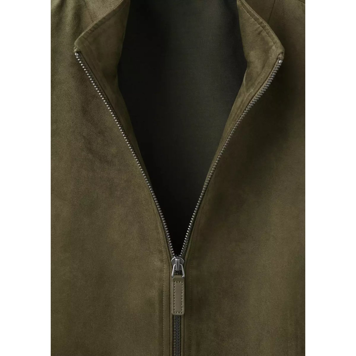 Veste bomber effet daim kaki, MANGO MAN