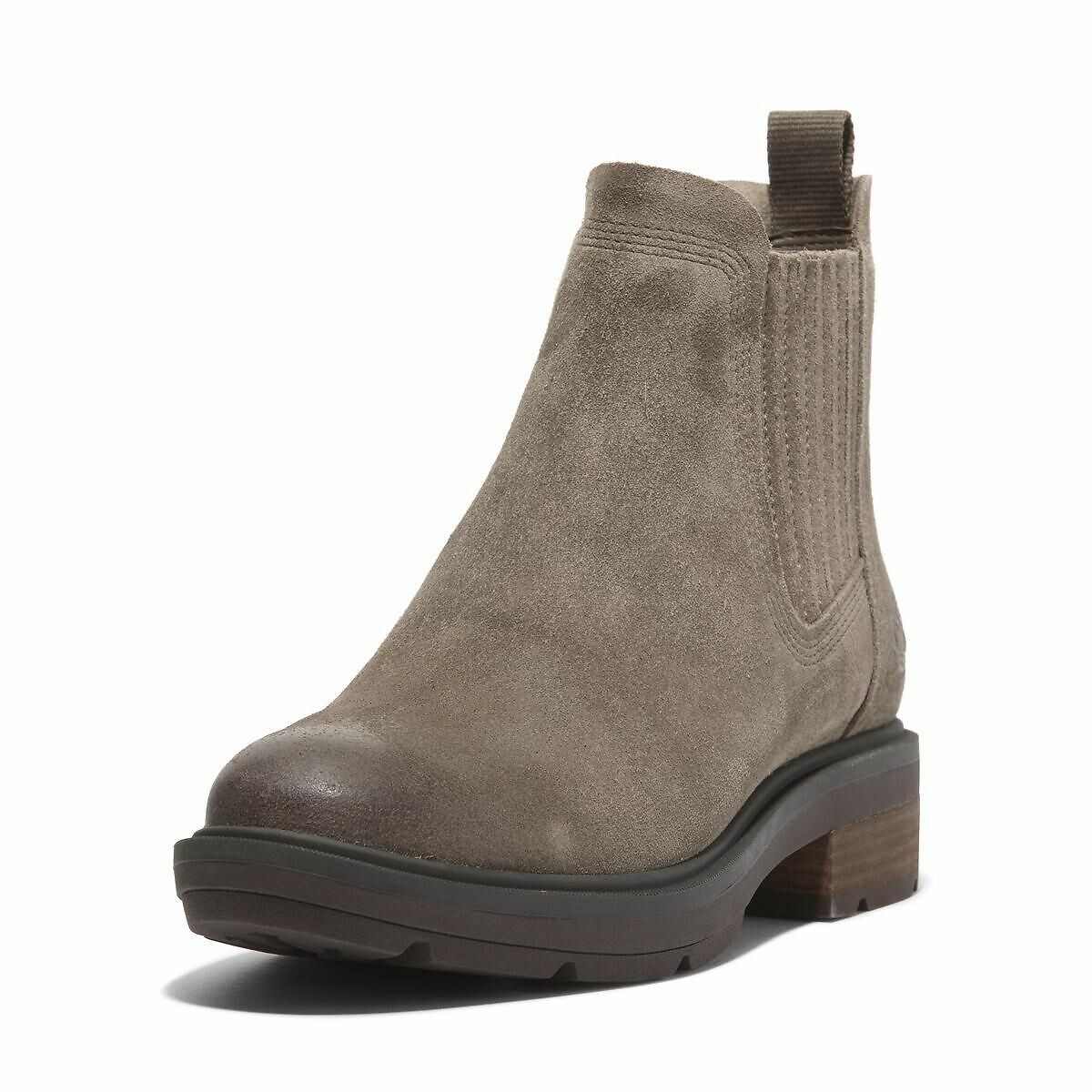 Stivali chelsea in pelle Brimfield Mid marrone, TIMBERLAND