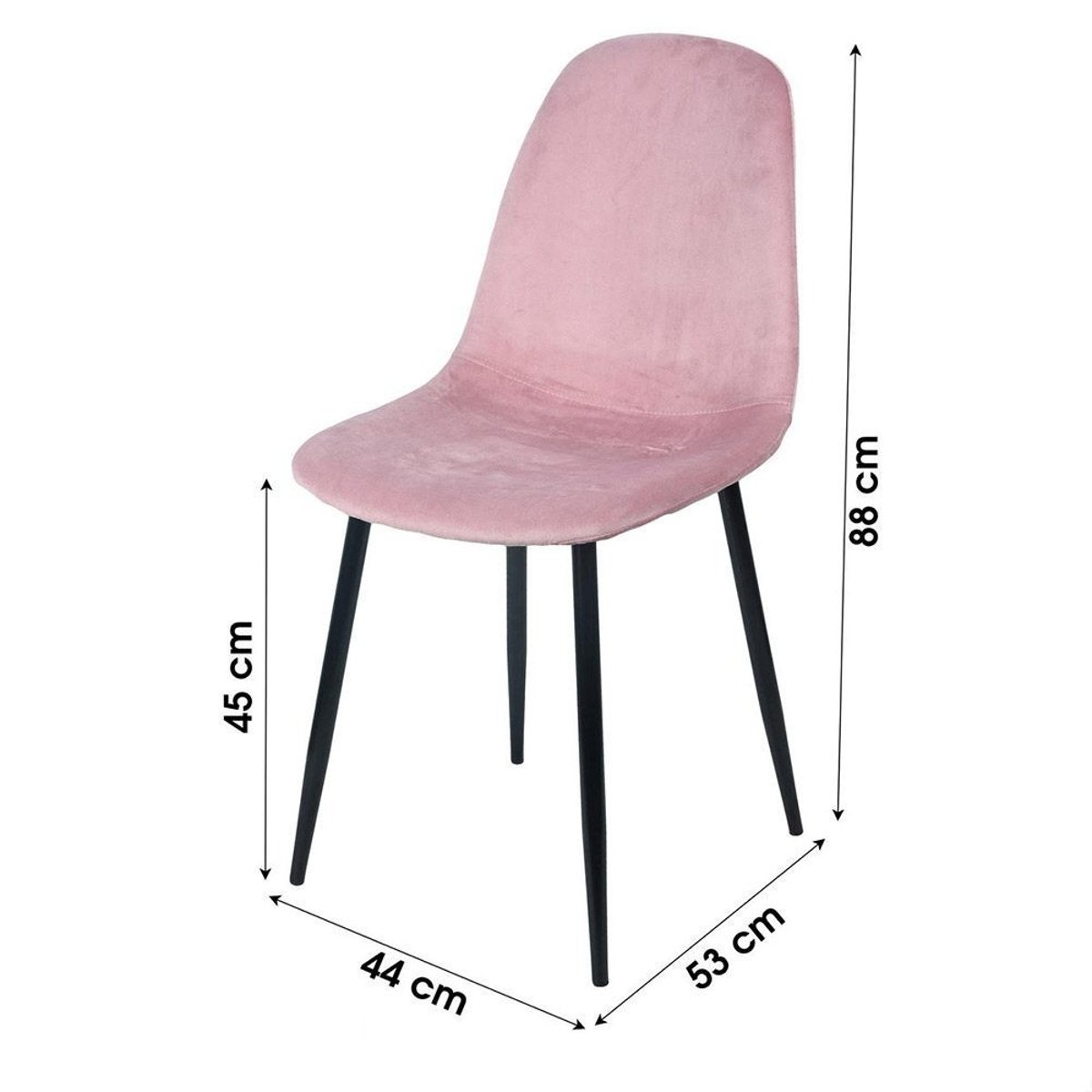 Chaise Velours Inoui Rose rose, DECORATIE