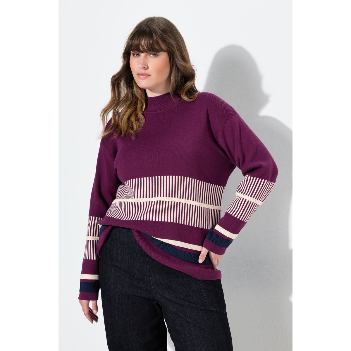 Pull à col montant et manches longues baies de forêt, ULLA POPKEN
