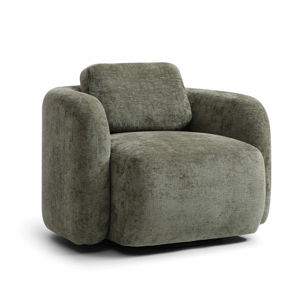Muse Distressed Chenille Swivel Chair olive, ÉDITÉ