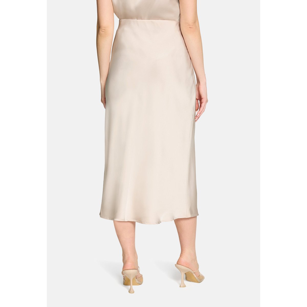 Jupe maxi longueur unicolore gris, BETTY BARCLAY