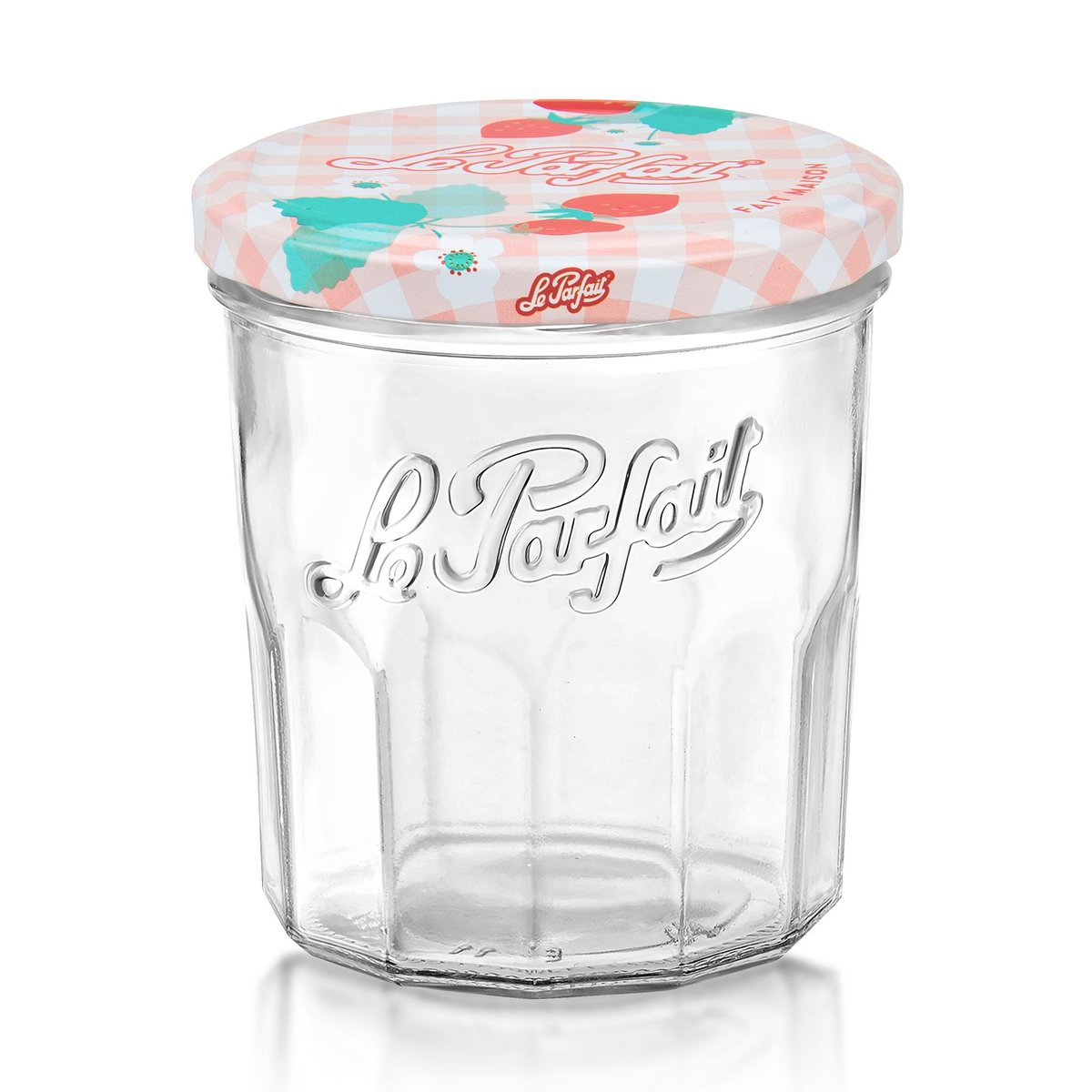 Lot de 6 confituriers en verre 324ml avec couvercle vissable transparent, LE PARFAIT