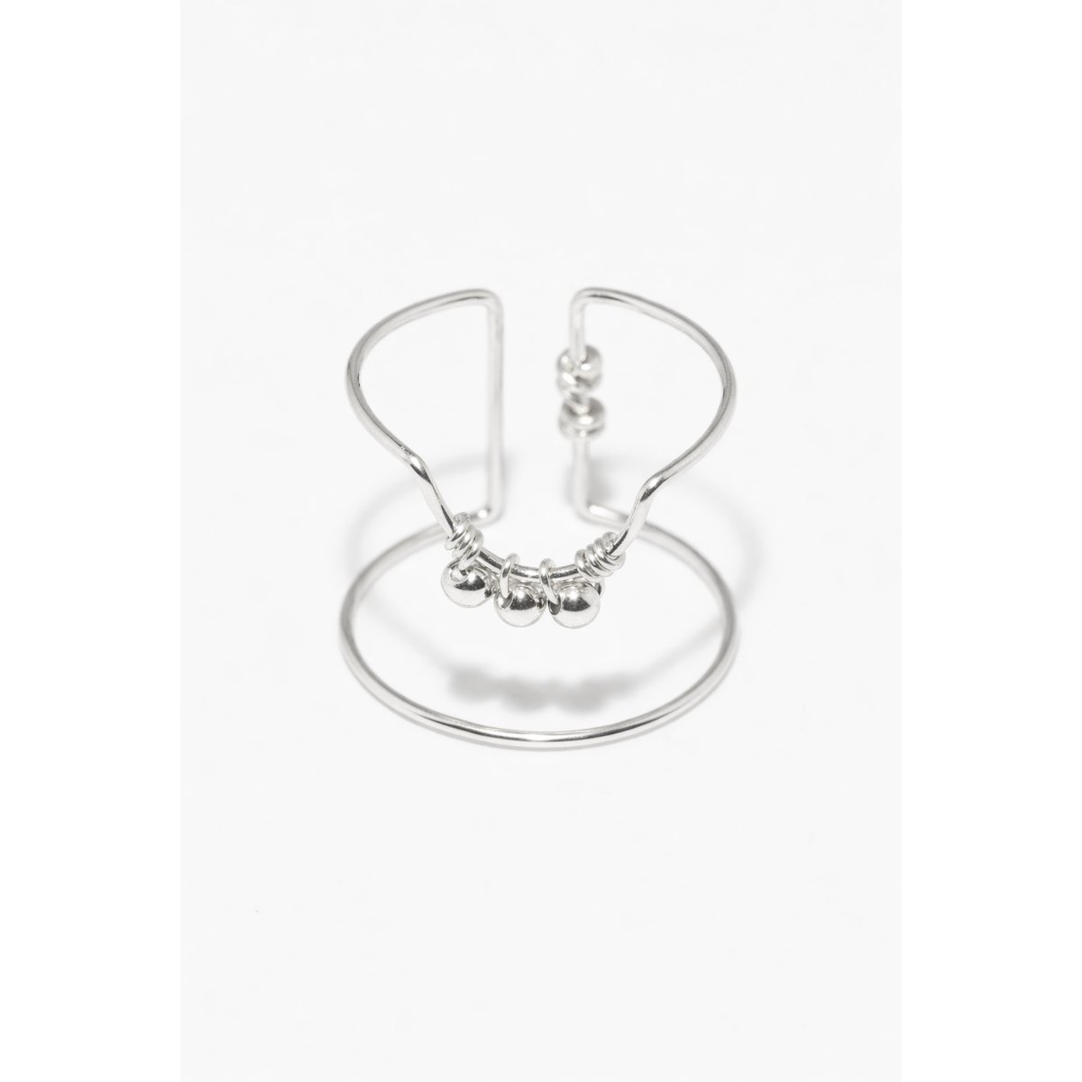 Bague d'ongle Tissage - Argent argent, YAY PARIS