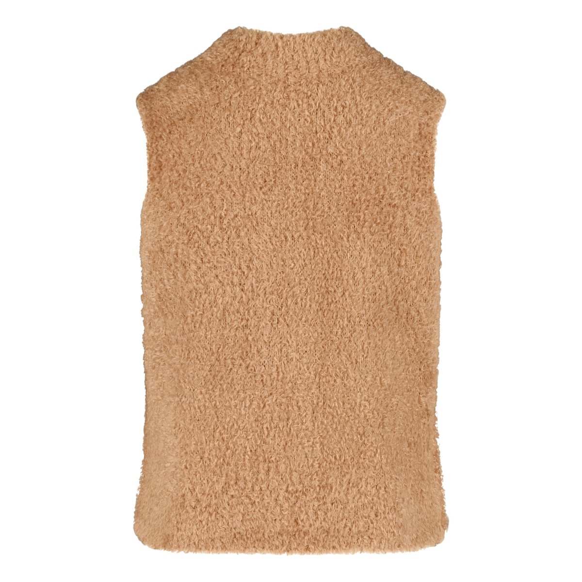 Veste sans manches en maille à col droit beige, BETTY BARCLAY