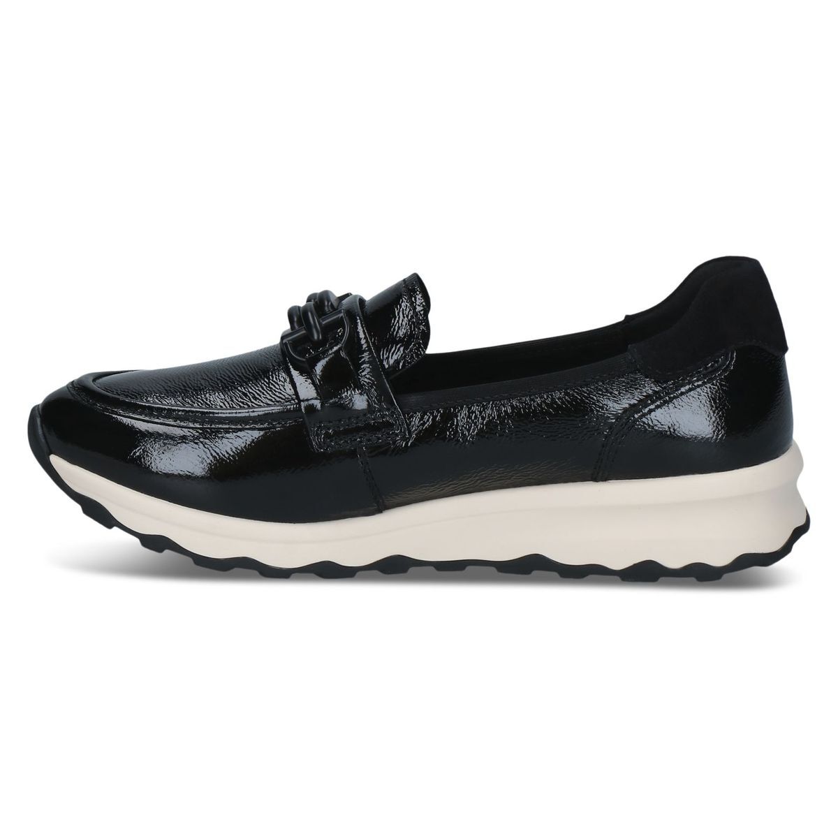 Slipper en cuir noir mat, CAPRICE