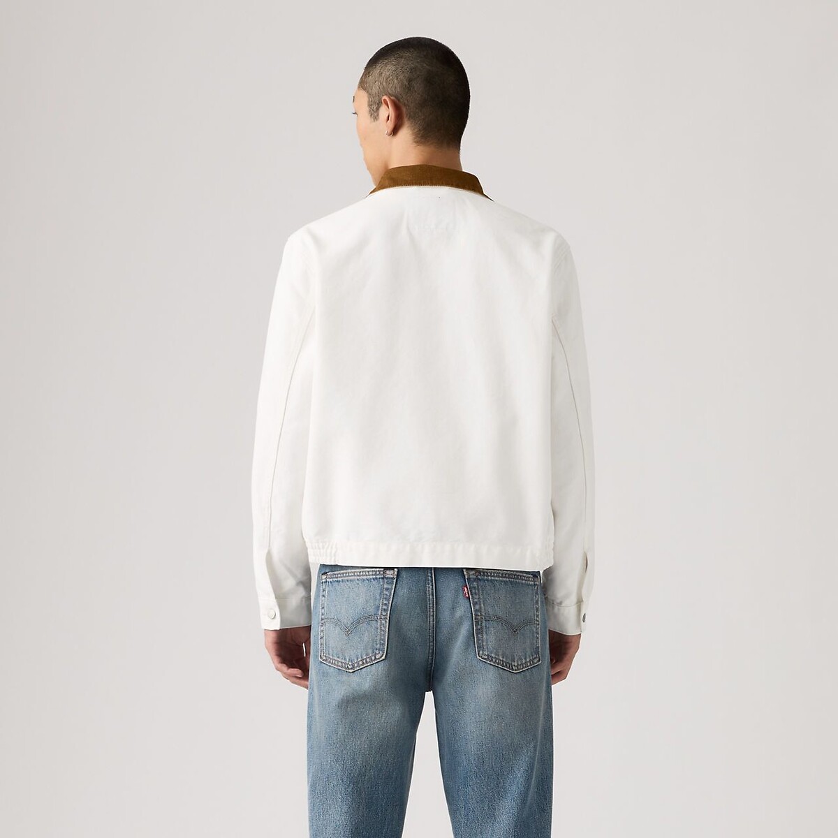 giacca con zip stile Castro con colletto a contrasto bianco, LEVI'S