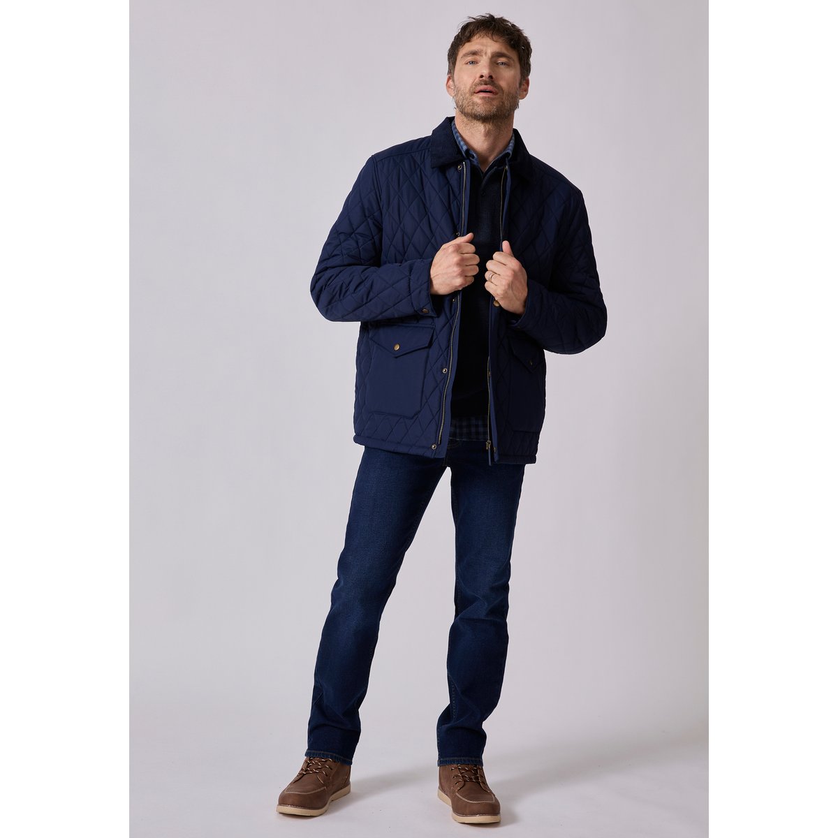 Blouson Thermolactyl matelassé bleu marine, DAMART