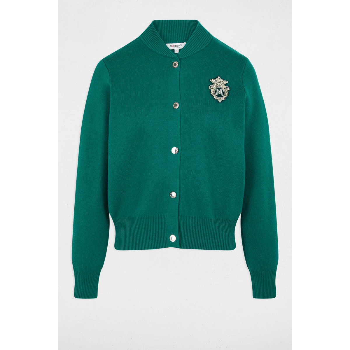 Pull col teddy vert, MORGAN